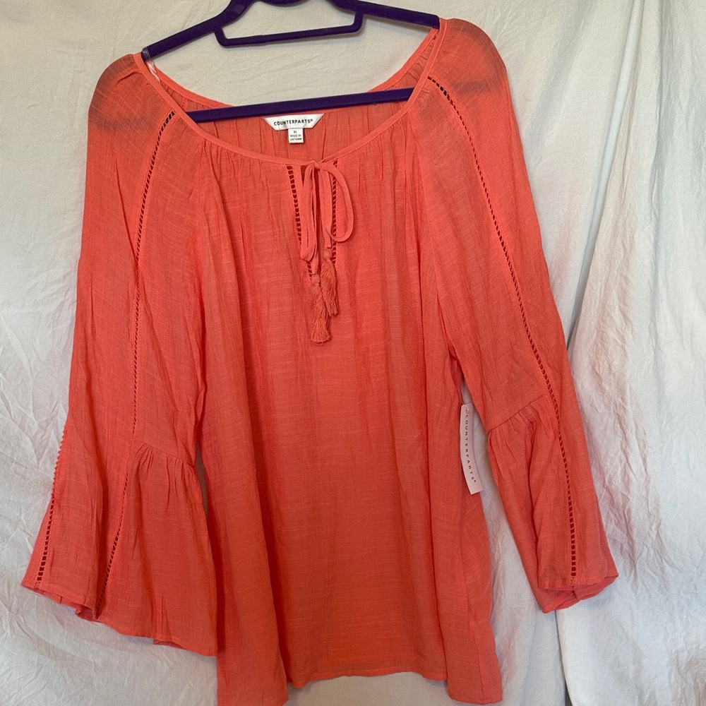 Counterparts Coral Blouse